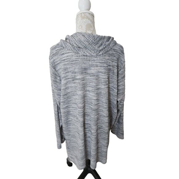 Lane Bryant Sweater Gray Space Dye Cowl Neck Women's 26 28 - Picture 3 of 7